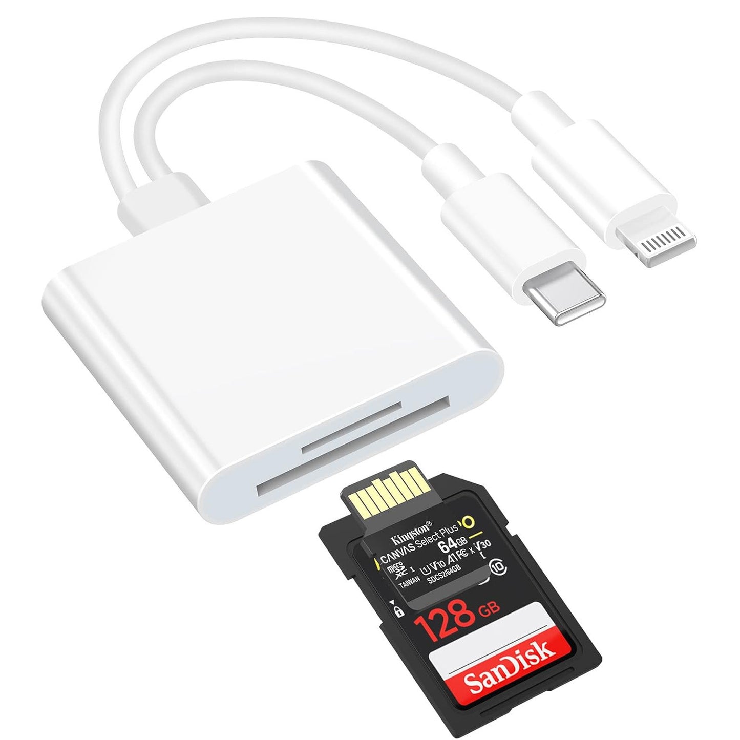 Kelychi Card Adapter – Lightning &amp; USB-C - SD